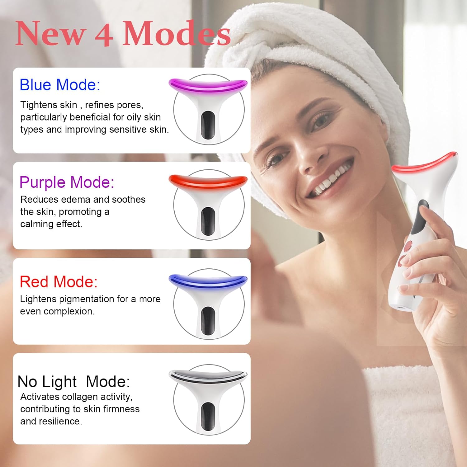 Face and Neck Massager for Skin Care,Multifunctional Electric Sculpting Tool Beauty Device for Home Use Enhanced with Triple Action Thermal and Vibration Technologies for Face Neck Shoulder Care - Image 2