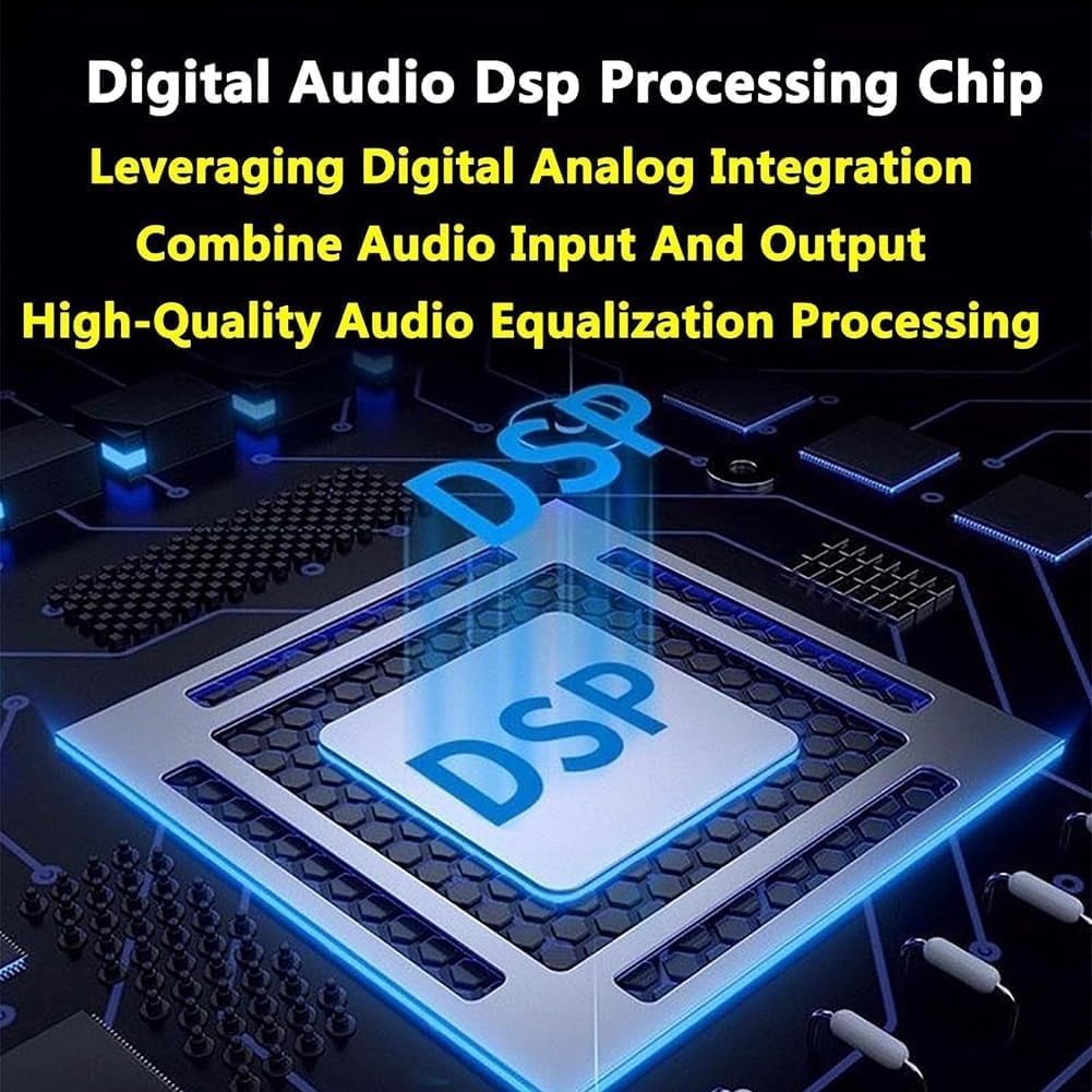 LNNW Ecualizadores Gráficos Ecualizador gráfico de Audio estéreo, Ecualizador Digital de 31 Bandas, Pantalla de Espectro LED, Chip de procesamiento DSP y reducción de Ruido(Dual-Channels)