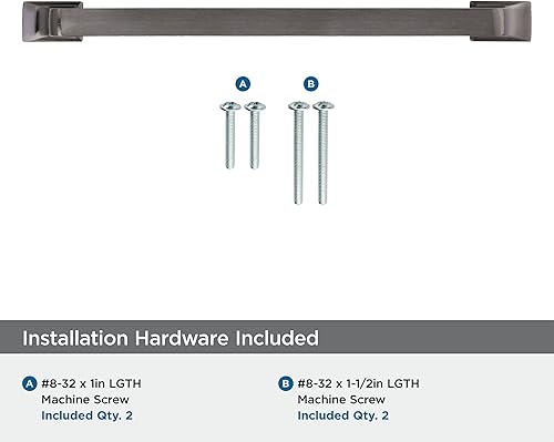 Miniatura 6 de Amerock  Mango de gabinete  Grafito  6-516 pulgadas (160 mm) de centro a centro  Westerly  paquete de 1 unidad  Jaladera de cajón  Asa de cajón