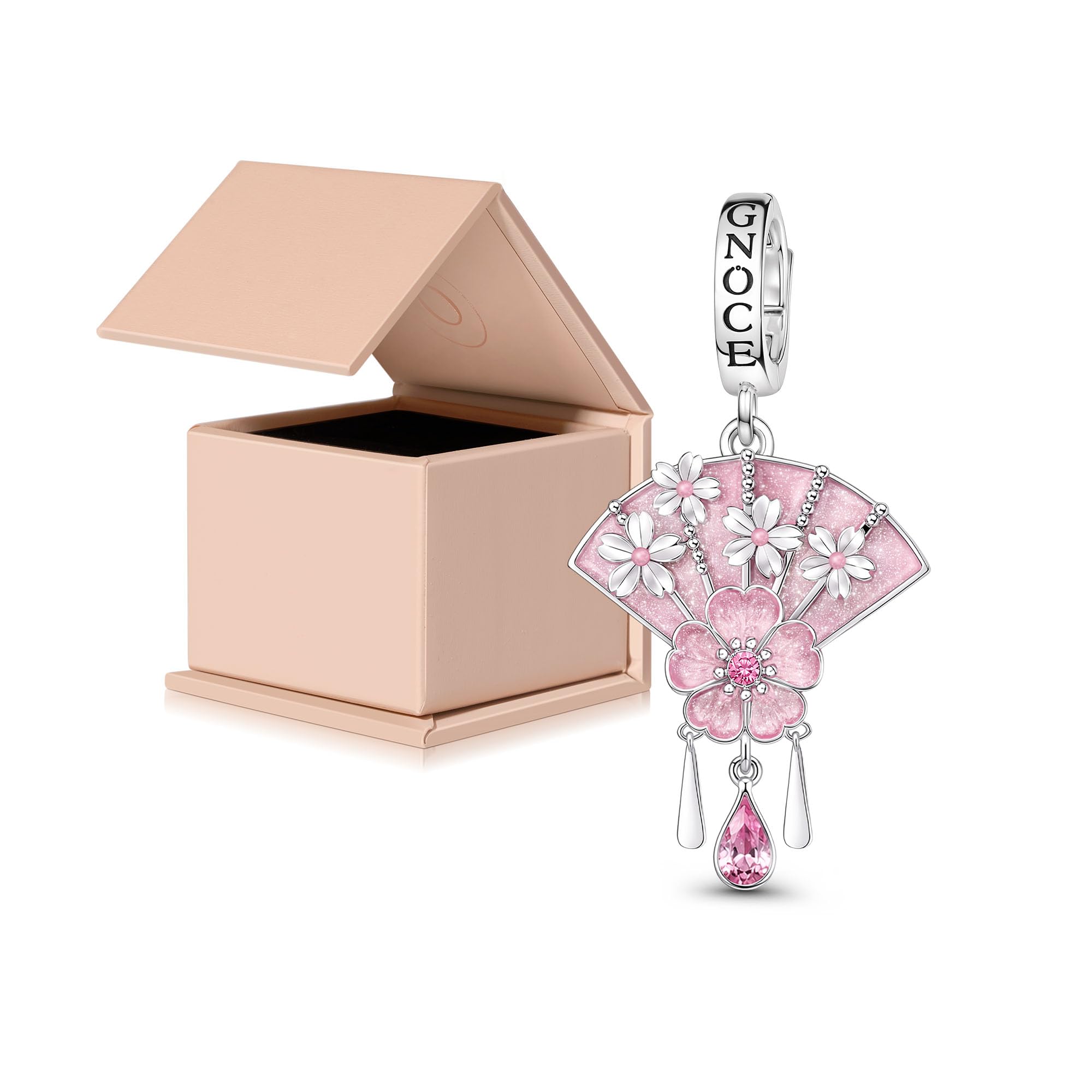 GNOCE Japanese Charm Bead Silver Blend Pendant Dangle Charms fit Bracelet Jewelry Gift for Women