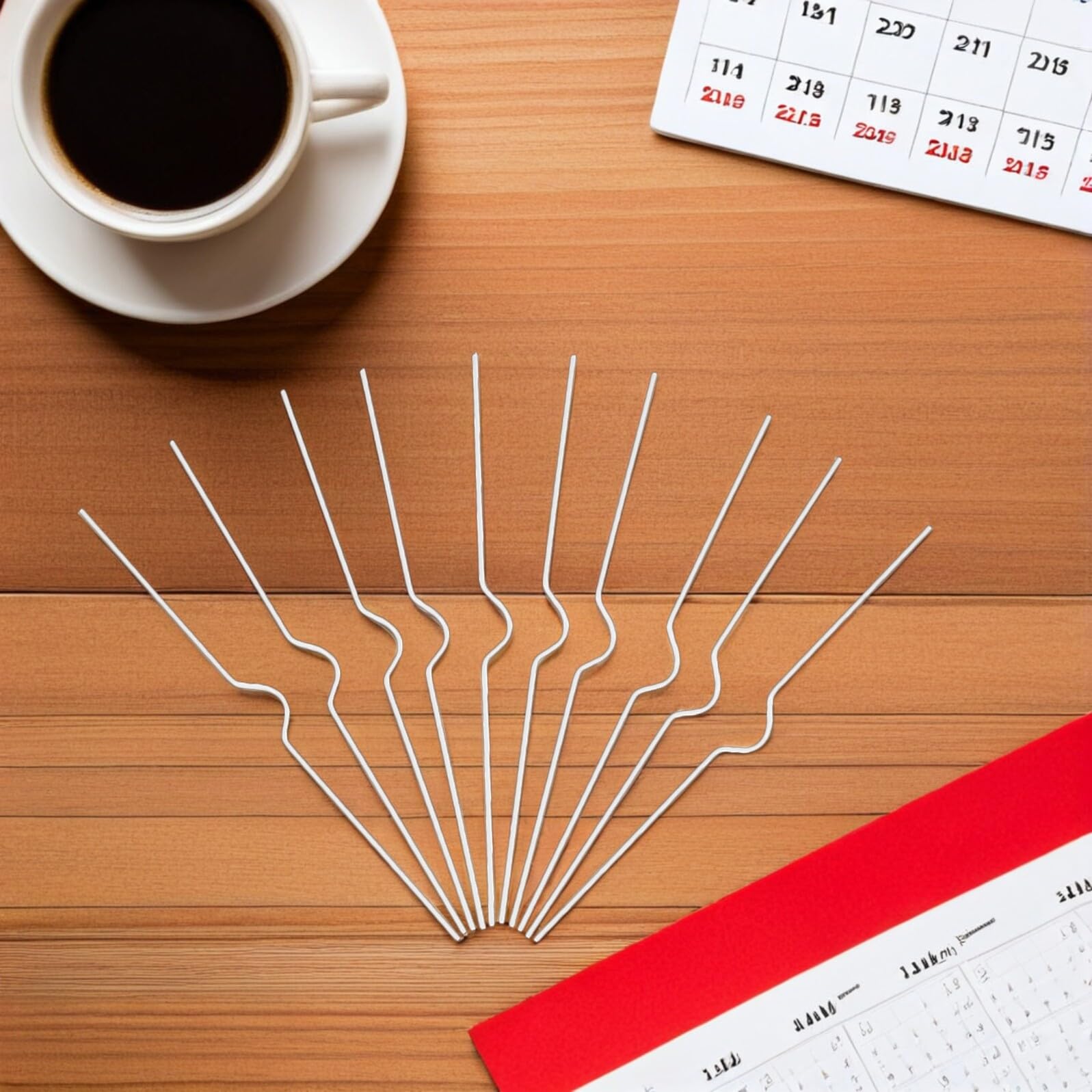 PRETYZOOM 200 Piezas Gancho para Calendarios de Alambre Resistente Clips de Colgador de Calendarios y Carteles Ganchos de Hierro Reutilizables para Oficina y Hogar Soporte para Pared y