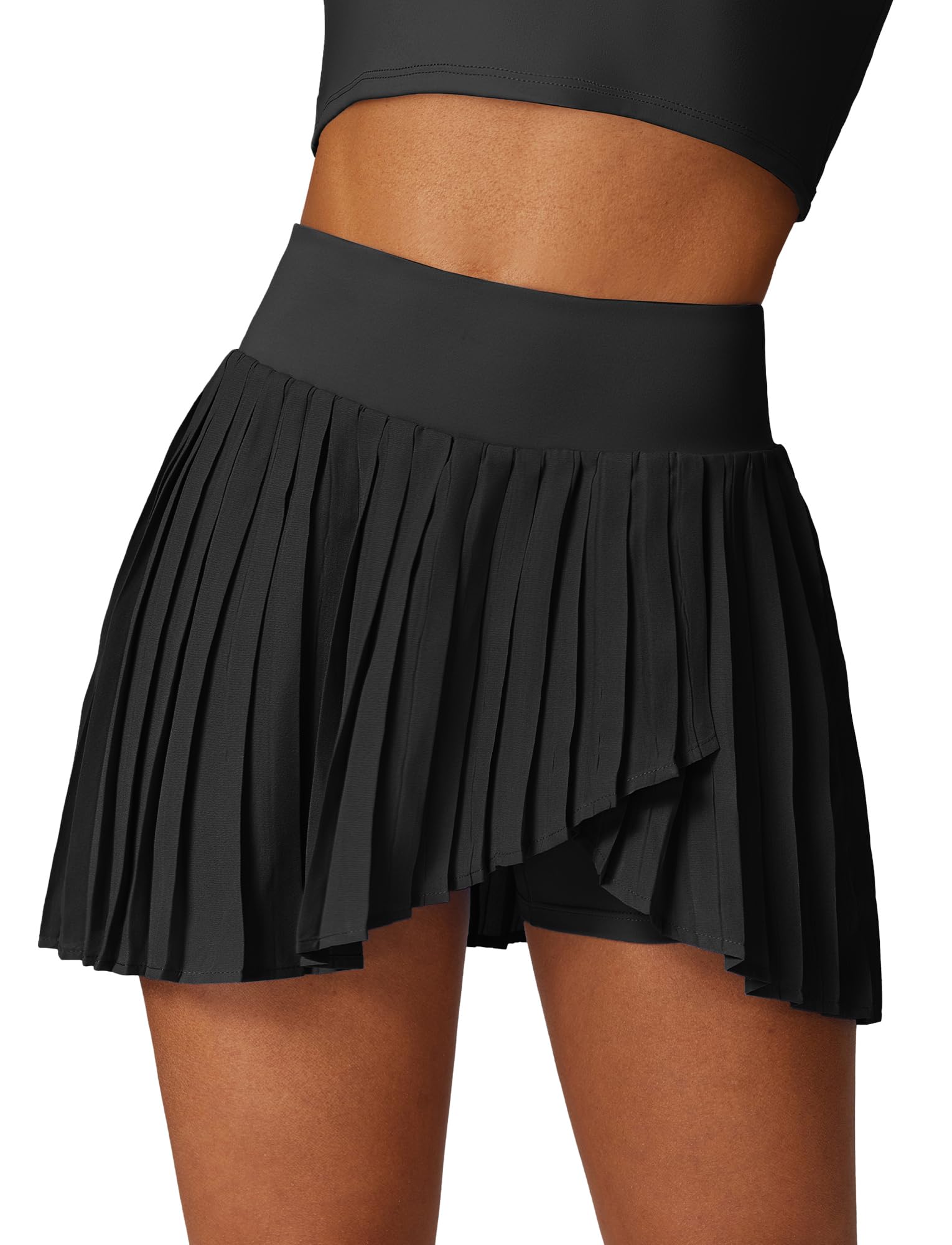 SEAUR Spódnica tenisowa damska ze spodniami, plisowana spódnica sportowa, spódnica golfowa, tenisowa Skort, sportowa spódnica do biegania z 1 kieszenią, mini spódniczka do treningu, rozm. S-XL