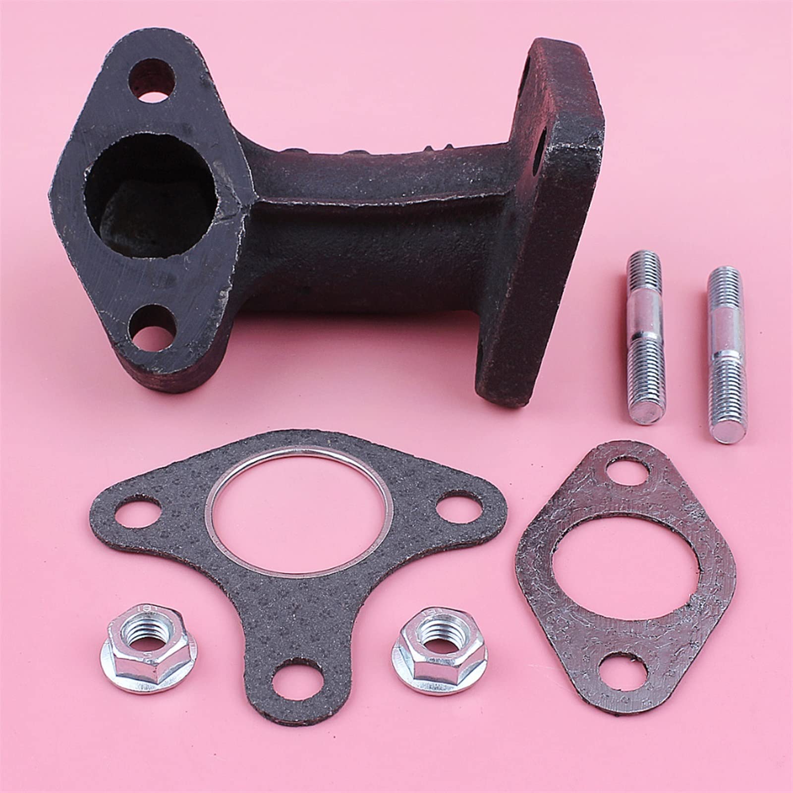 MANGRY Silenziatore di Scarico Tubo Collettore Guarnizione Bullone Dado Guarnizione Kit for GX340 GX390 11HP 13HP GX 340 390 Rasaerba Motore Pezzo di Ricambio