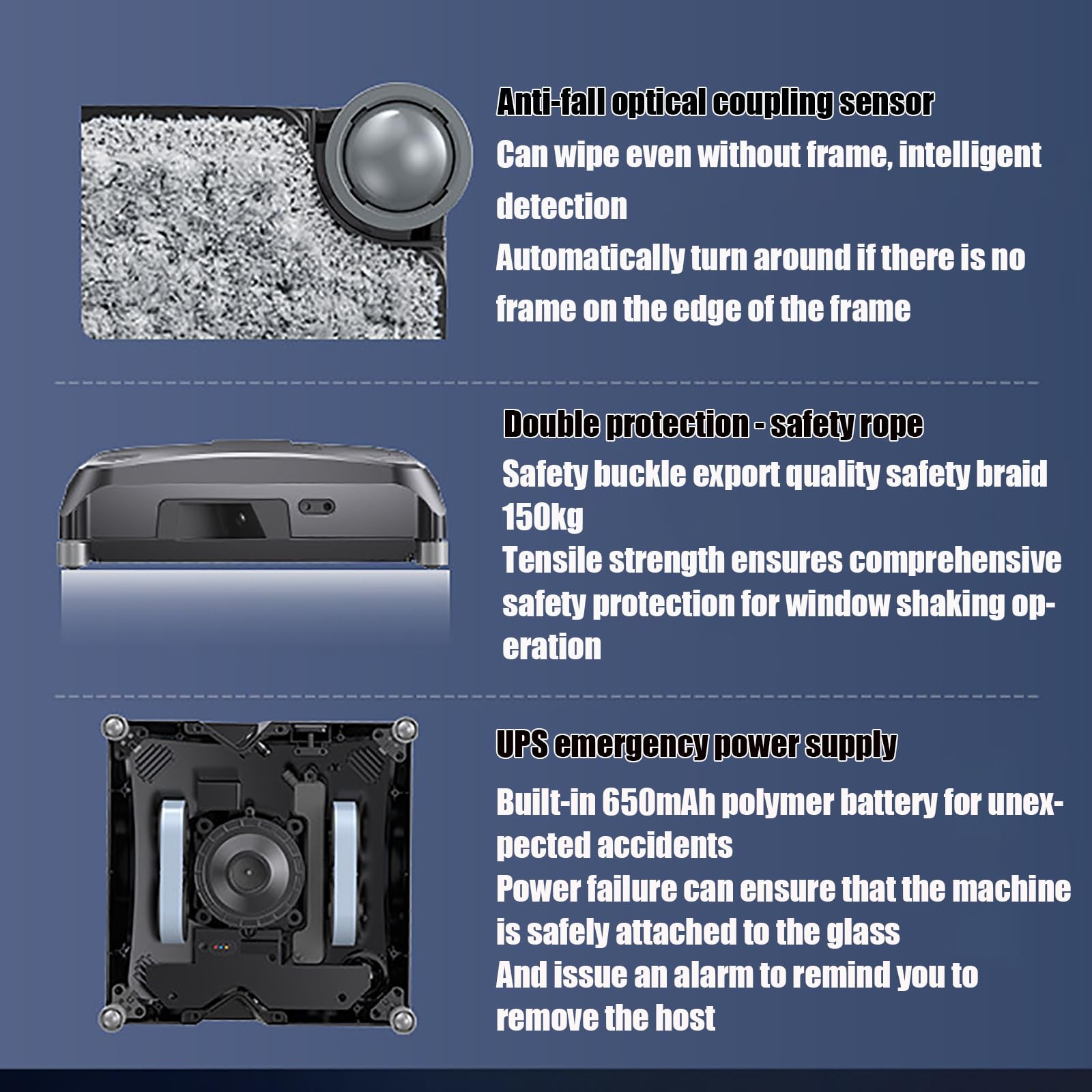 Lavavetri Automatico, Assorbimento Dell'aspirapolvere+aspirazione 3000 Pa, Protezione dallo Spegnimento, Telecomando Wireless E App, Bassa Rumorosità,Black