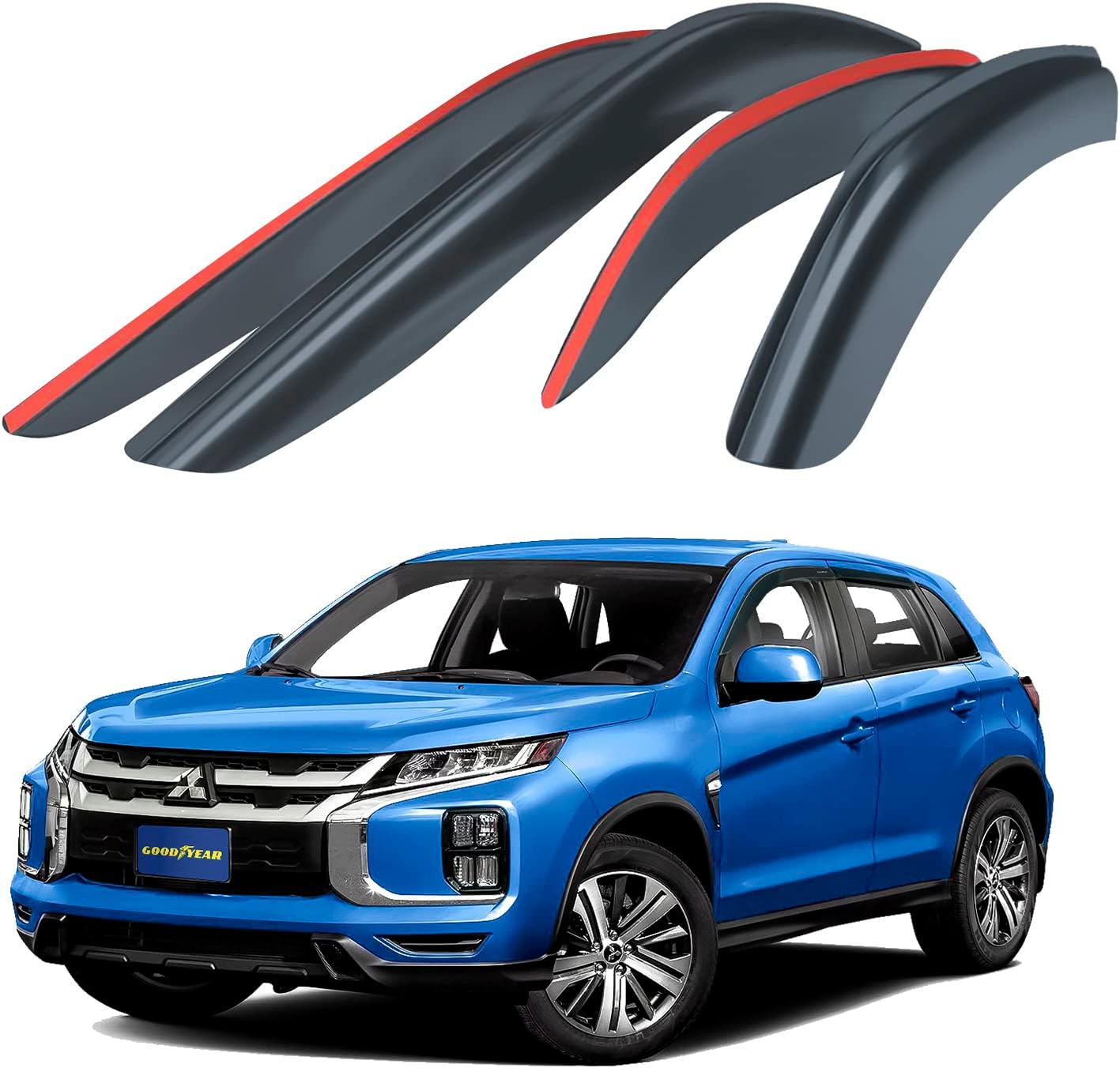 Goodyear Shatterproof Side Window Deflectors for Mitsubishi