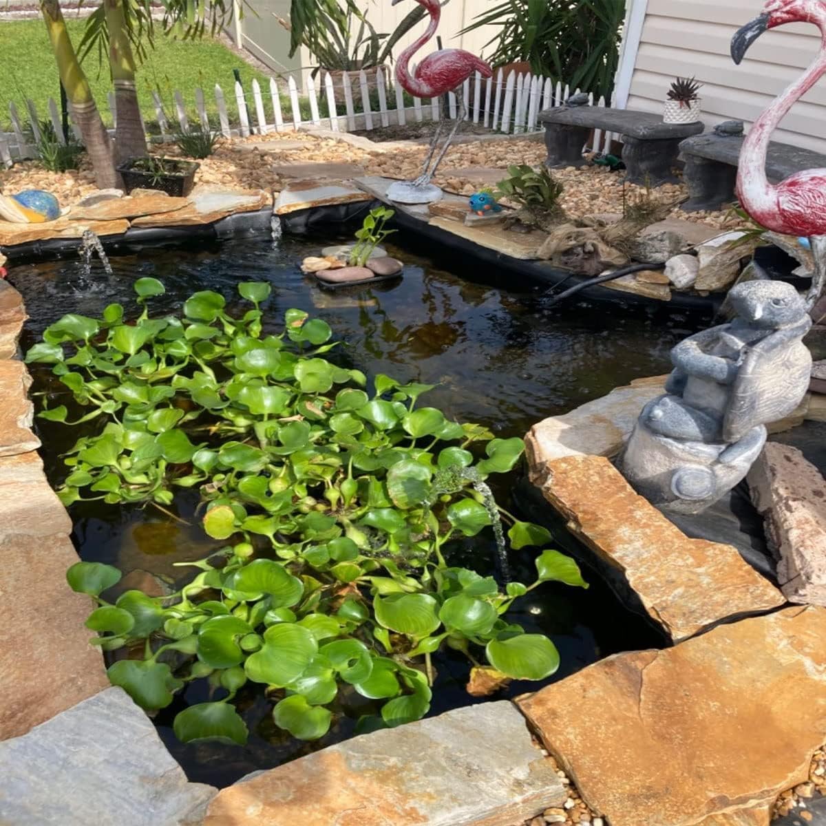 TONG TONG Telo per Laghetto Epdm 1mm, Fodera Protettiva per Laghetto Nero, Resistente alle Forature, 7.5x5m 7.5x6m 7.5x7m, per Fontane E Giardini Acquatici in Molte Forme, Spessore 0.12 Mm (6.5X5m)