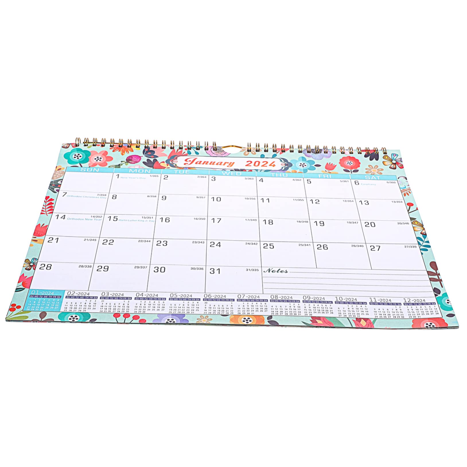 Tofficu 3pezzi Calendario Murale Mensile Inglese Planner Appuntamenti Leggero e Compatto Per Scuola e Ufficio Design Per Appendere Personalizzabile Con Obiettivi e To-do List