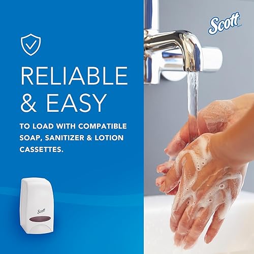 Miniatura 5 de Scott® Essential™ Dispensador manual de cuidado de la piel de alta capacidad (92144), blanco, capacidad de 1.0 L, 4.85" x 8.36" x 5.43" (cantidad 1)