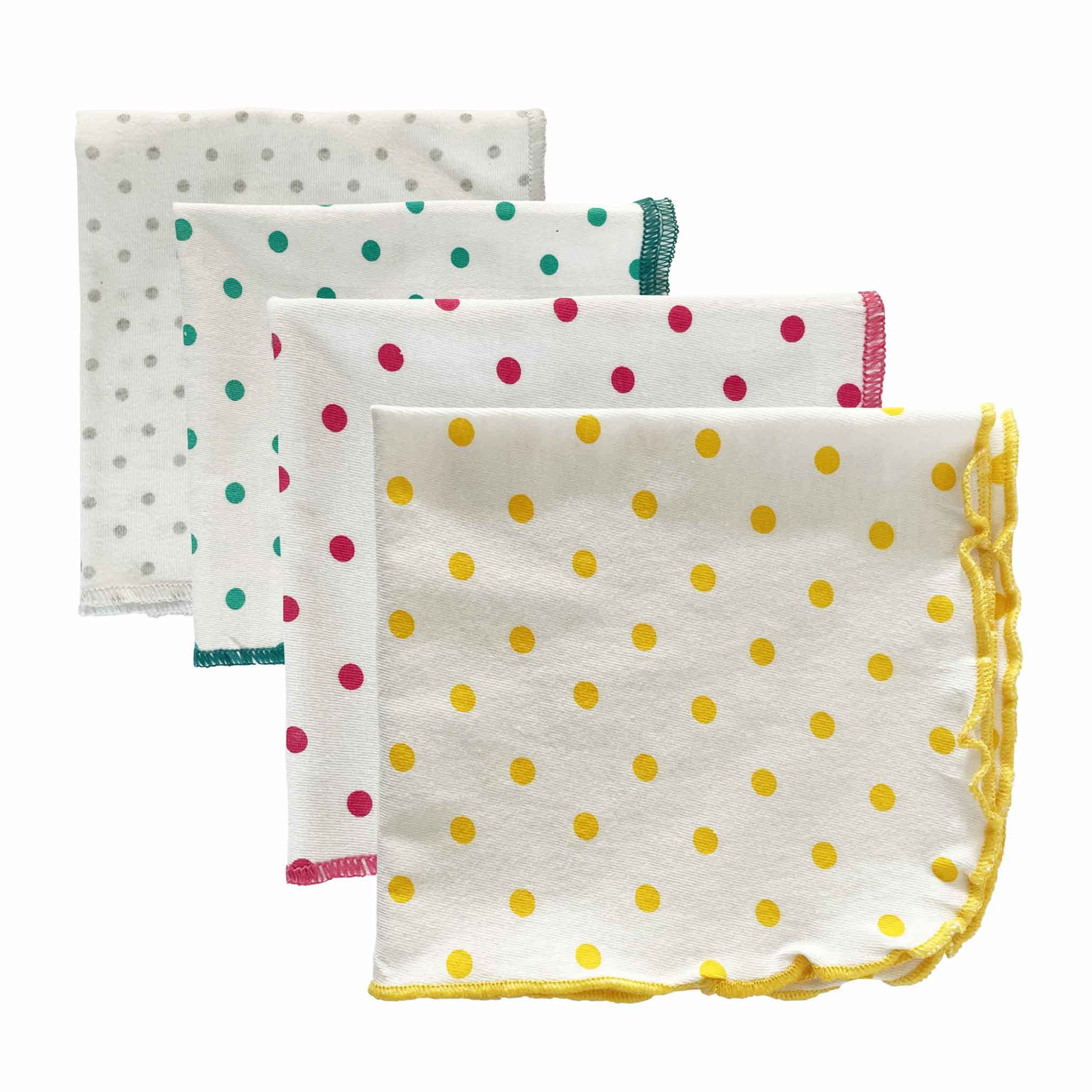 TinyLane - Curated for you! 100% Organic Cotton Super Soft Baby Muslin Napkins, Pack of 4, Multi Color-picture-27