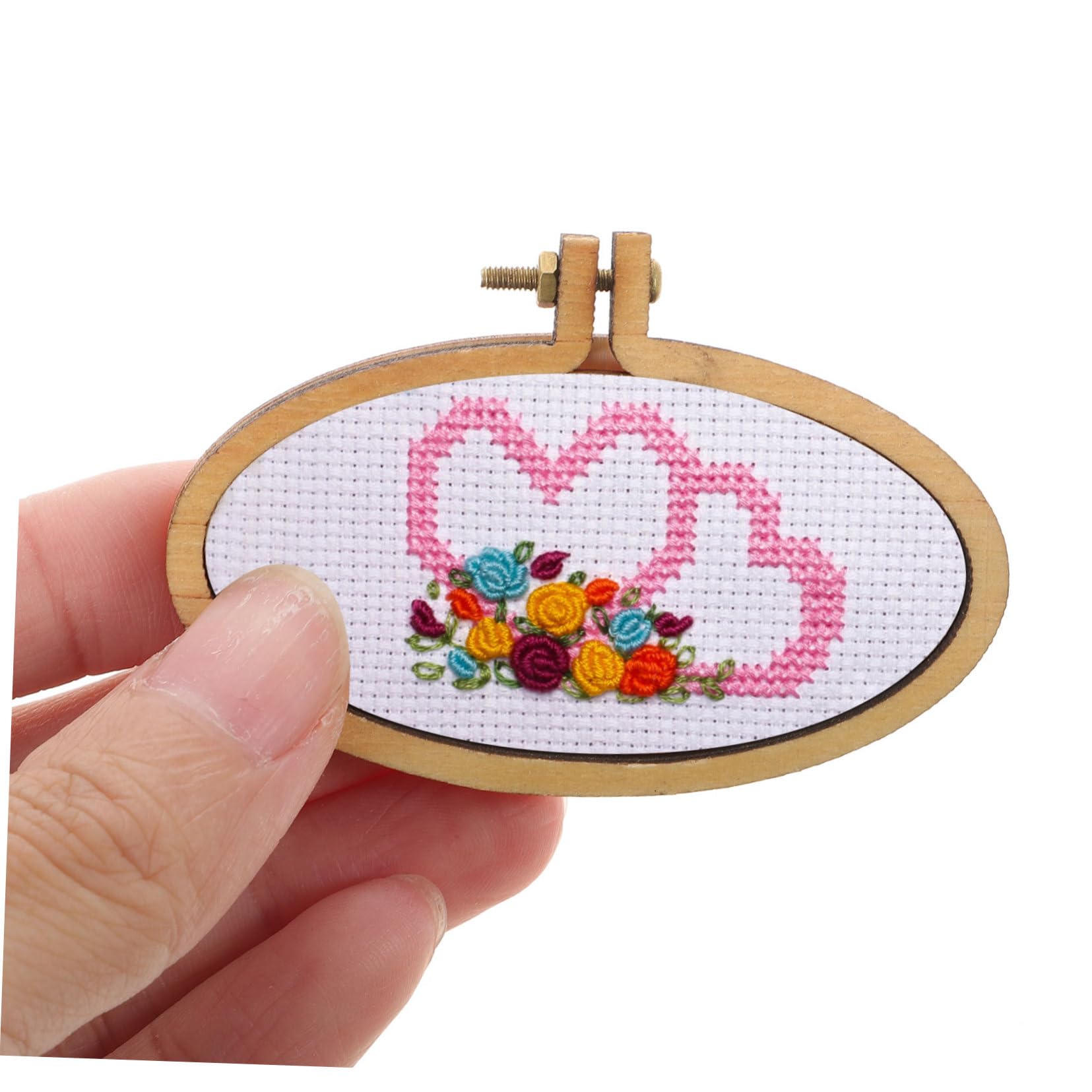 SEWACC 64 Stück Kreuzstich Anhänger Stilvolle Stickringe DIY Stickkreise Kreuzrahmen Mini Mini Rahmen Kreuzstichrahmen Mini Stickringe Kleine Stickrahmen