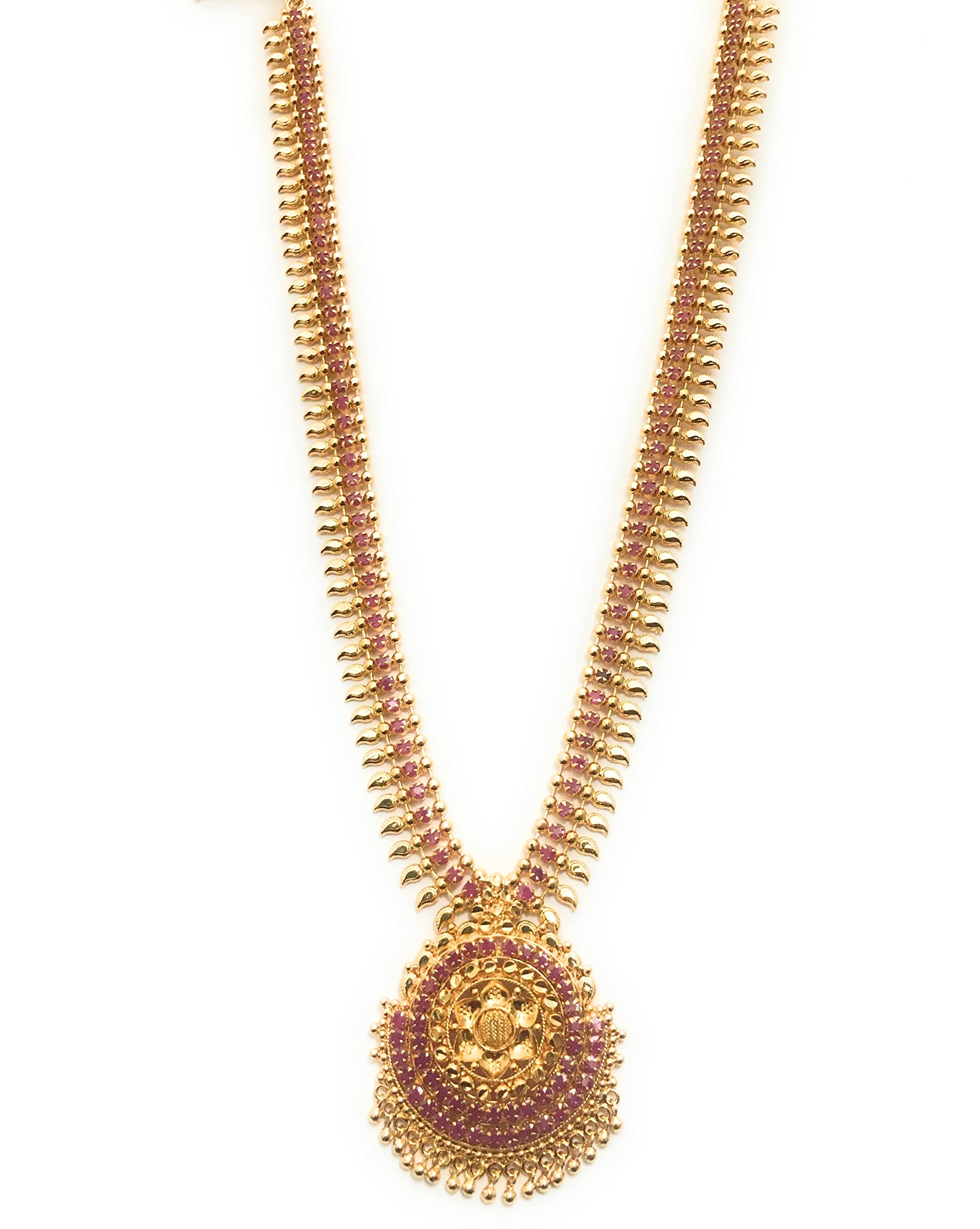 Sasitrends One Gram Micro Gold Plated Latest Long Ruby Necklace for Women and Girls (B09N1HVVLQ) Amazon Price History, Amazon Price Tracker