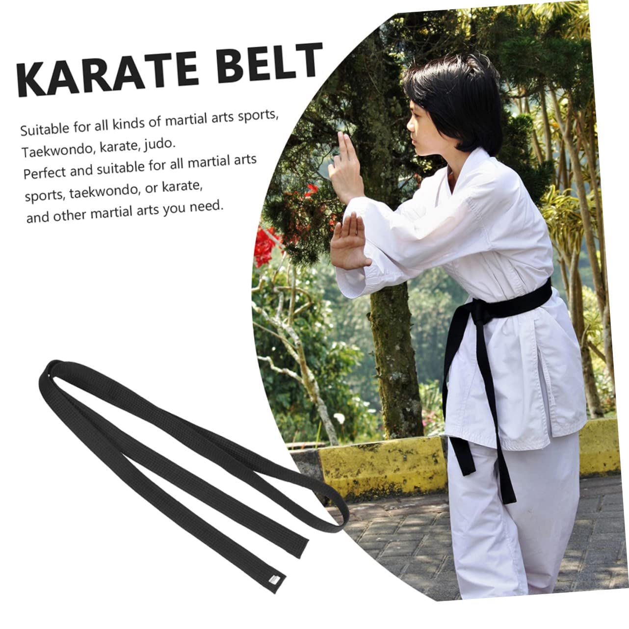 HANABASS Professional Taekwondo Karate Belt 280cm Long Breathable Cotton Polyester for Men Women Martial Arts Practice