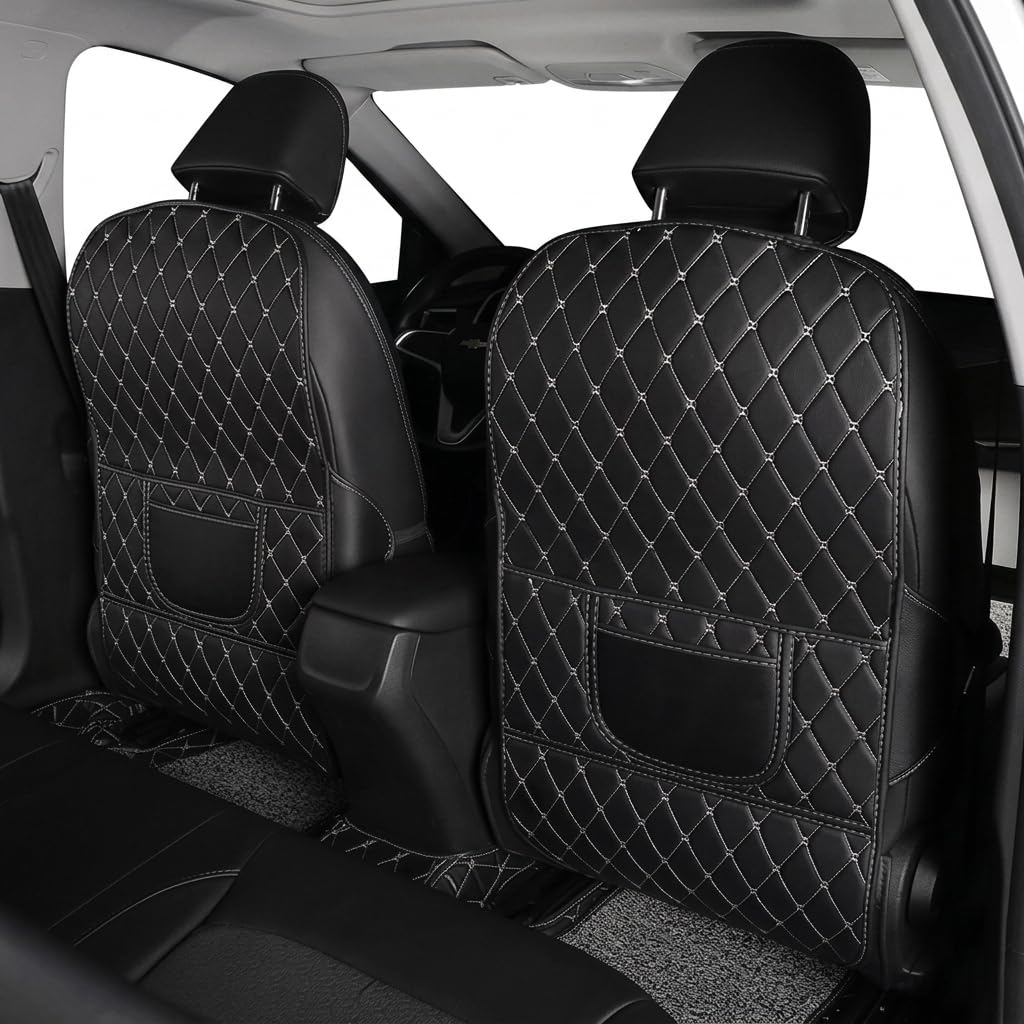 GUOQINGYUANHANG 2 Pcs Car Seat Back Protectors for Honda Accord 9th Gen 2013-2017, Kick Mats Rear Seat Cover, Waterproof Kick Guard Scuff Protection, Dirty Mud Barrier, Black