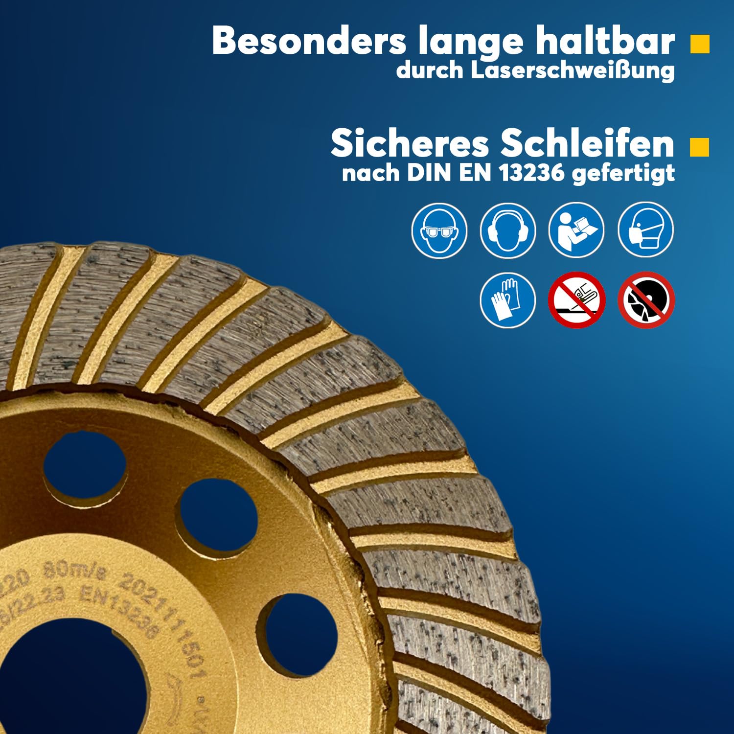 EDW Diamentowa tarcza szlifierska 125 mm otwór 22,2 mm talerz szlifierski do kamienia naturalnego
