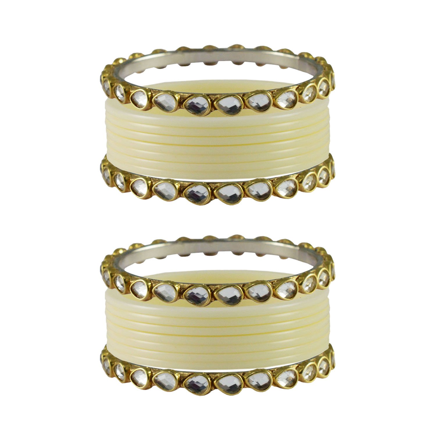 Vidhya Kangan Bangle Set for Women (White) (ban4051-2.6) (B01MXYI8UL) Amazon Price History, Amazon Price Tracker
