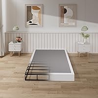Vista 11 de Tyndall Box Spring - Base de colchón individual de metal de 7 pulgadas, base de colchón resistente de 3000 libras con cubierta de tela, fácil