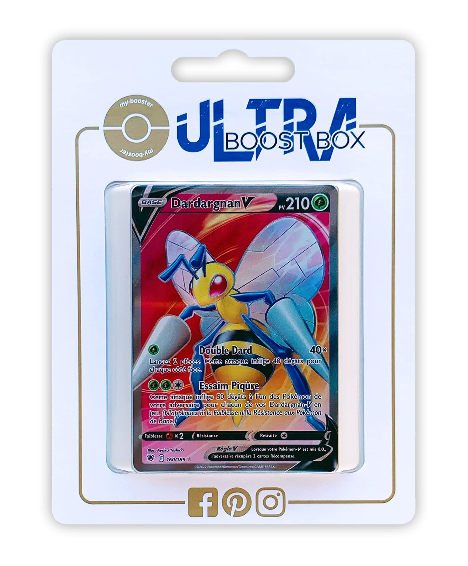 Dardargnan V (Beedrill V) 160/189 Full Art - Ultraboost X Epée et Bouclier  10 Astres Radieux