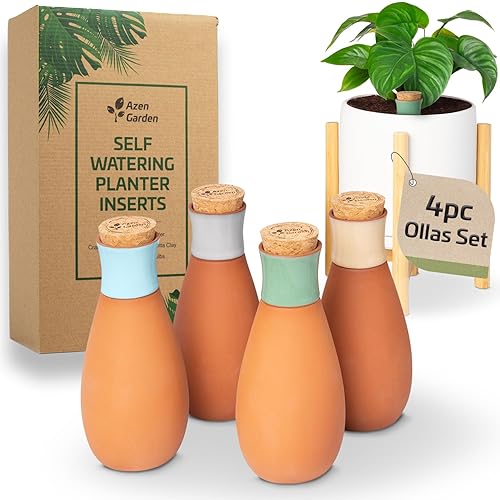 Ollas - Globos de riego para plantas  Inserto de maceta de riego automático de terracota  Bombillas de riego para plantas al aire libre e interior