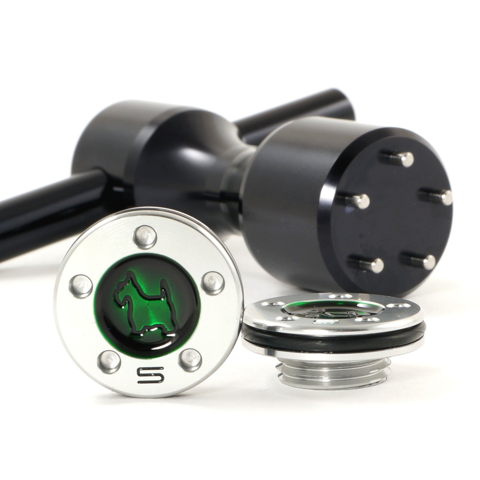 19th Hole Custom Shop 2 of 5g Green Weights Wrench for Scotty Cameron Fastback, Squareback and Roundback Putters, Scottie Dog (Black)