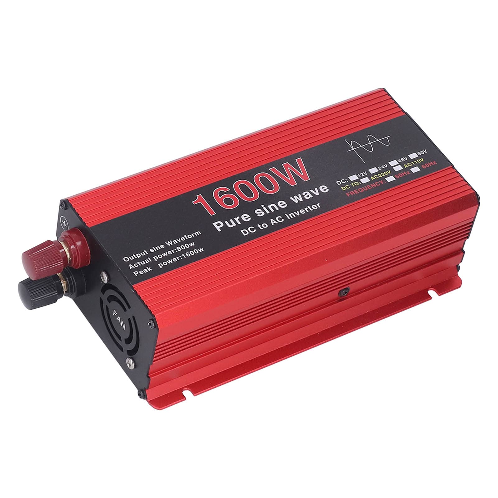 YWBL-WH Czysty Sinus Falownik, Ochronny Falownik Aluminiowy 1600W