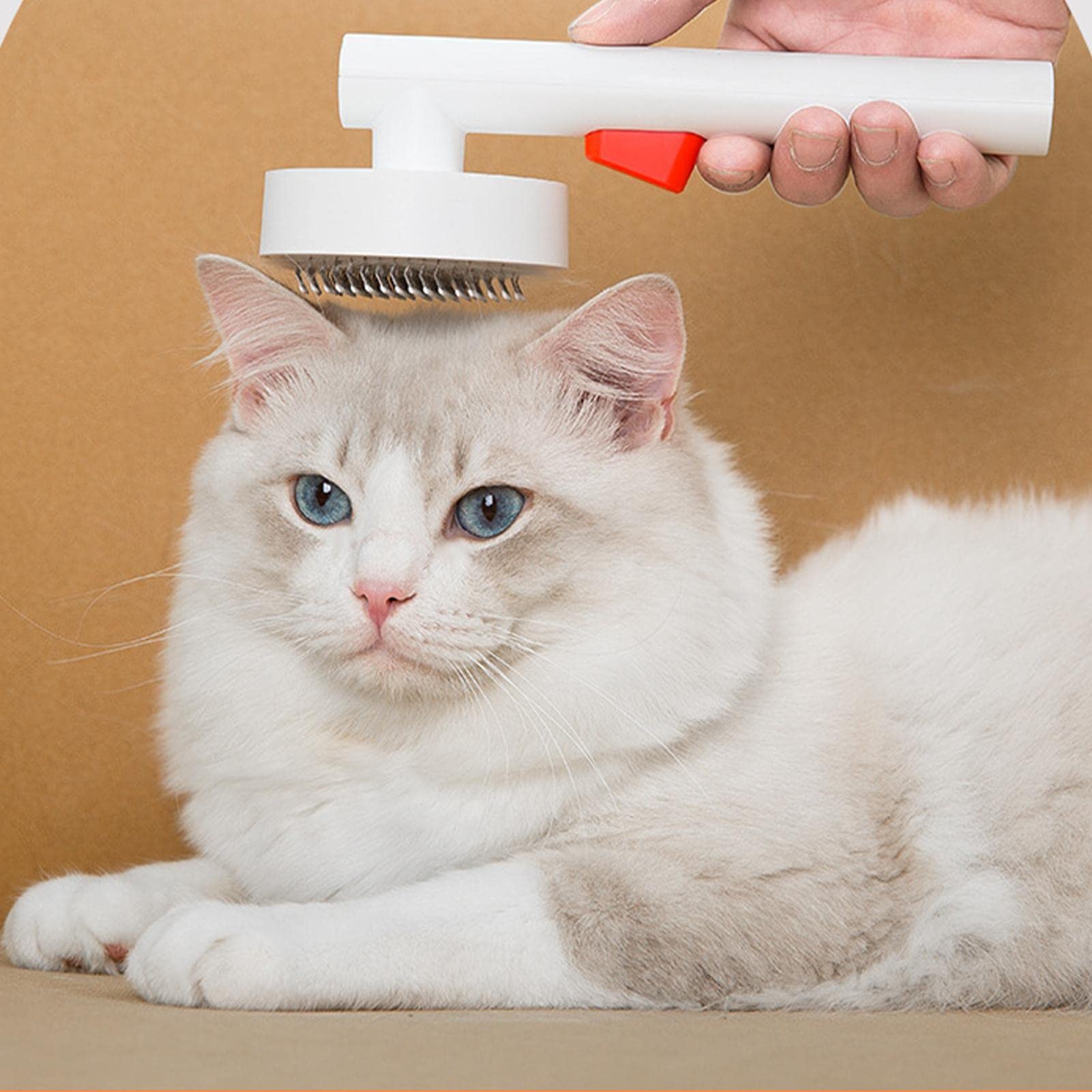 Cepillo para gatos para quitar el pelo del perro con autolimpieza - Cepillo para quitar el pelo multiusos para gatos y perros Suministros para el cuidado de mascotas para eliminar nudos liujiapeng55