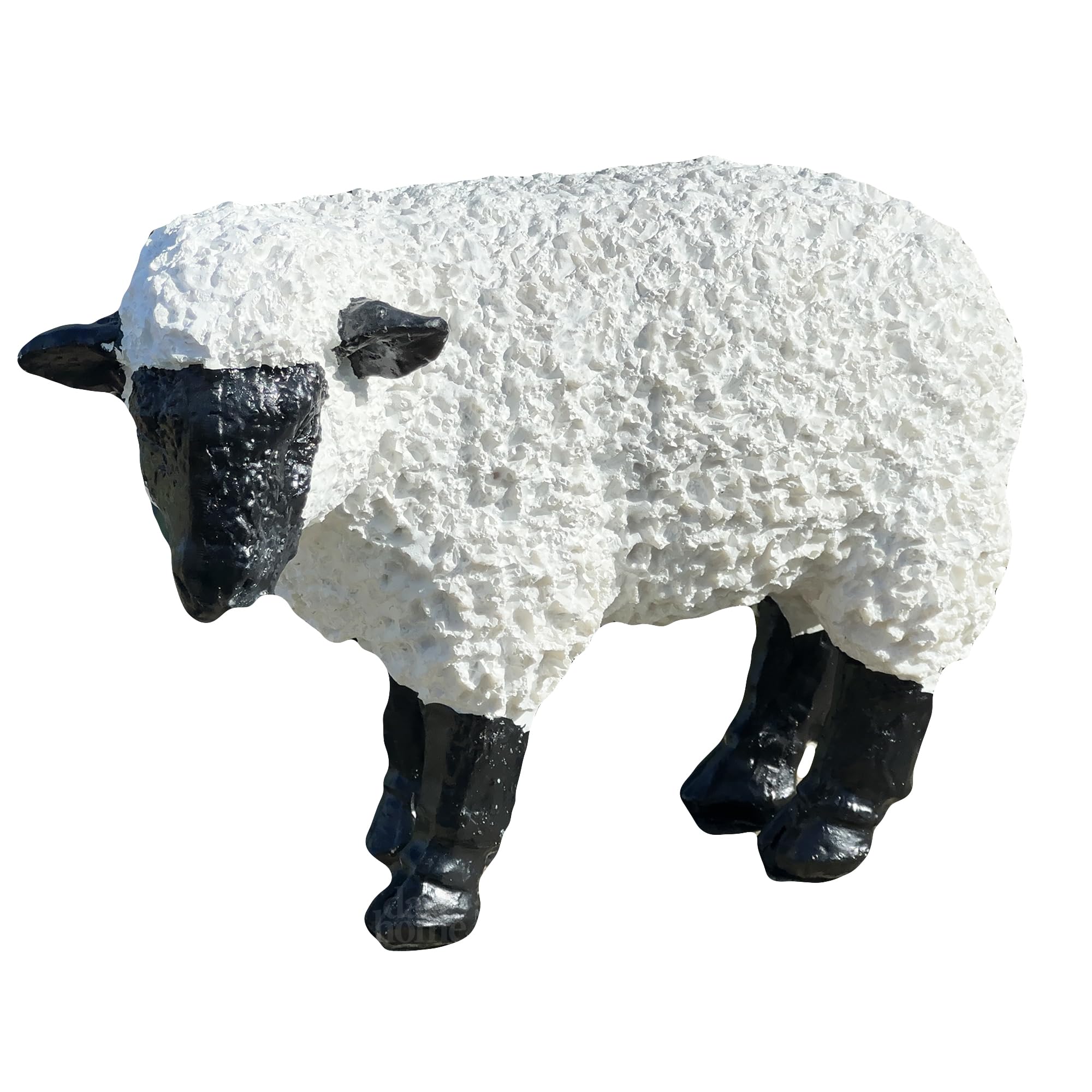 Darthome Garden Grazing Sheep Ornament A 32x15x22cm White Resin Farm Animal Outdoor Lawn Sculpture