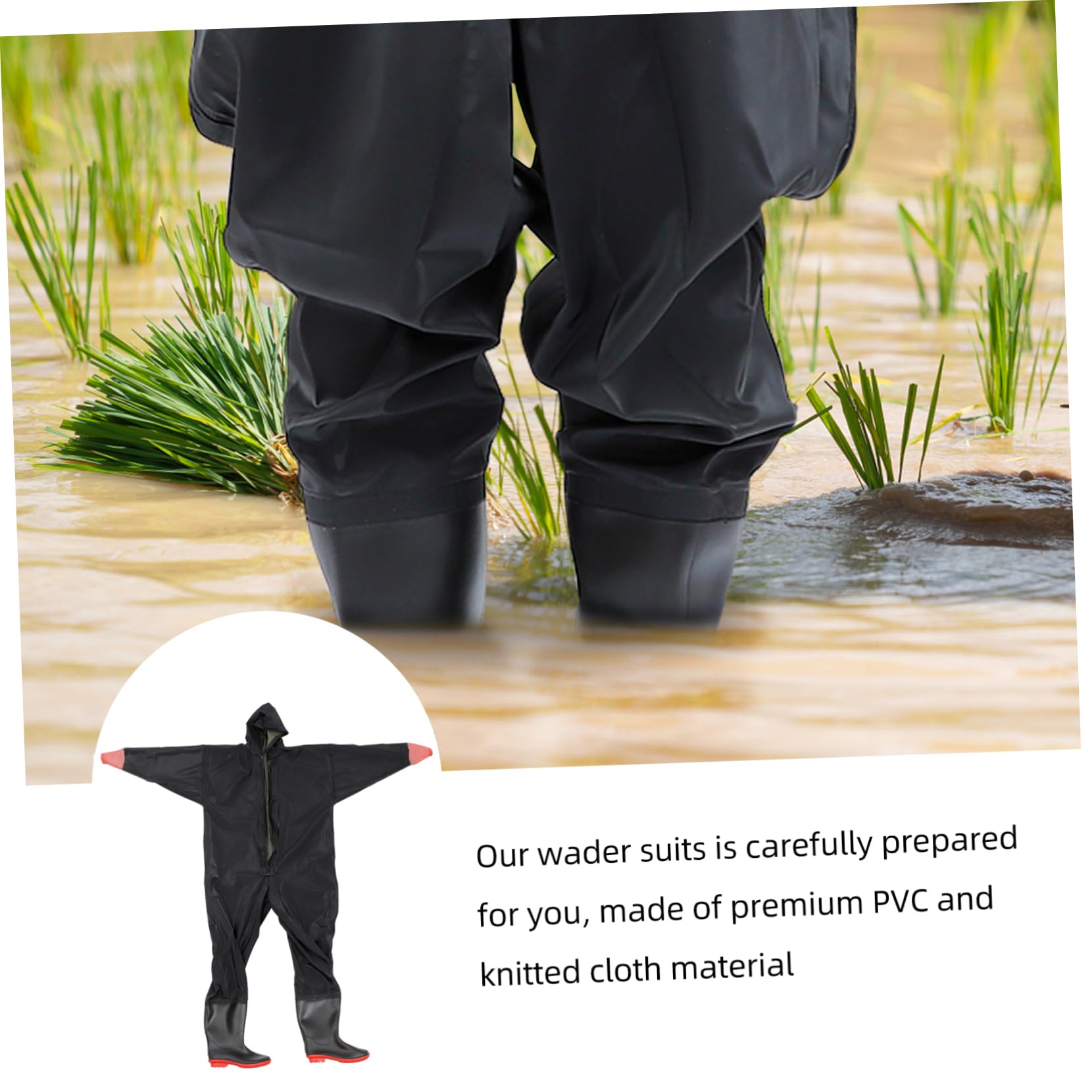 KOMBIUDA Pantalones De Pesca Impermeables De Cuerpo Entero Trajes De Pesca Vadeo para Hombres Ríos y Lagos