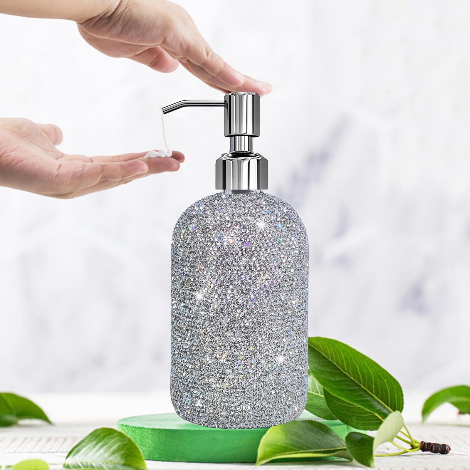 Dispenser di sapone da bagno per bancone o montaggio a parete