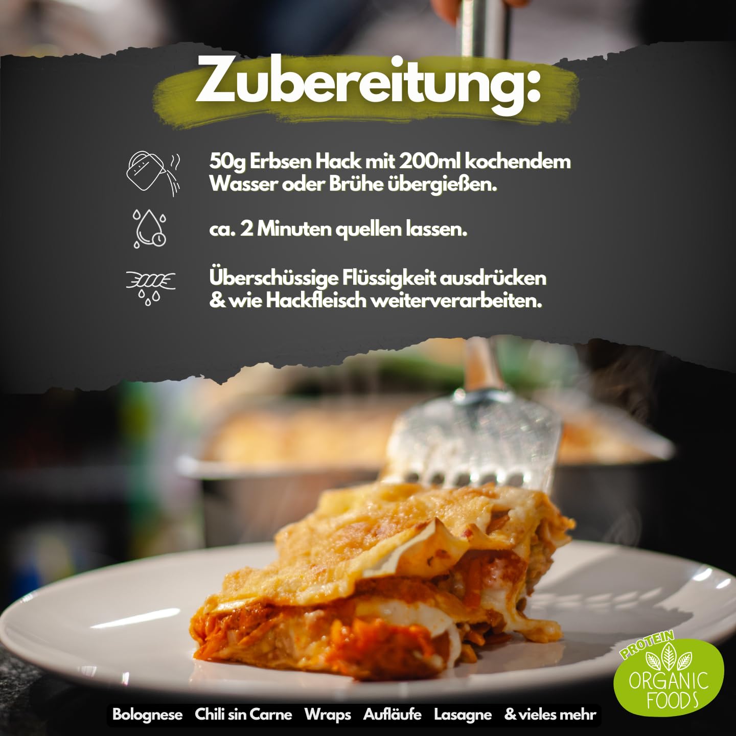 7 kg Vorteilspackung - Erbsenprotein Schnetzel / Veganes Hack - Viel Protein - 100% aus europäischen Erbsen - lange Haltbarkeit - Erbsenschnetzel / Protein Chunks - Vegan
