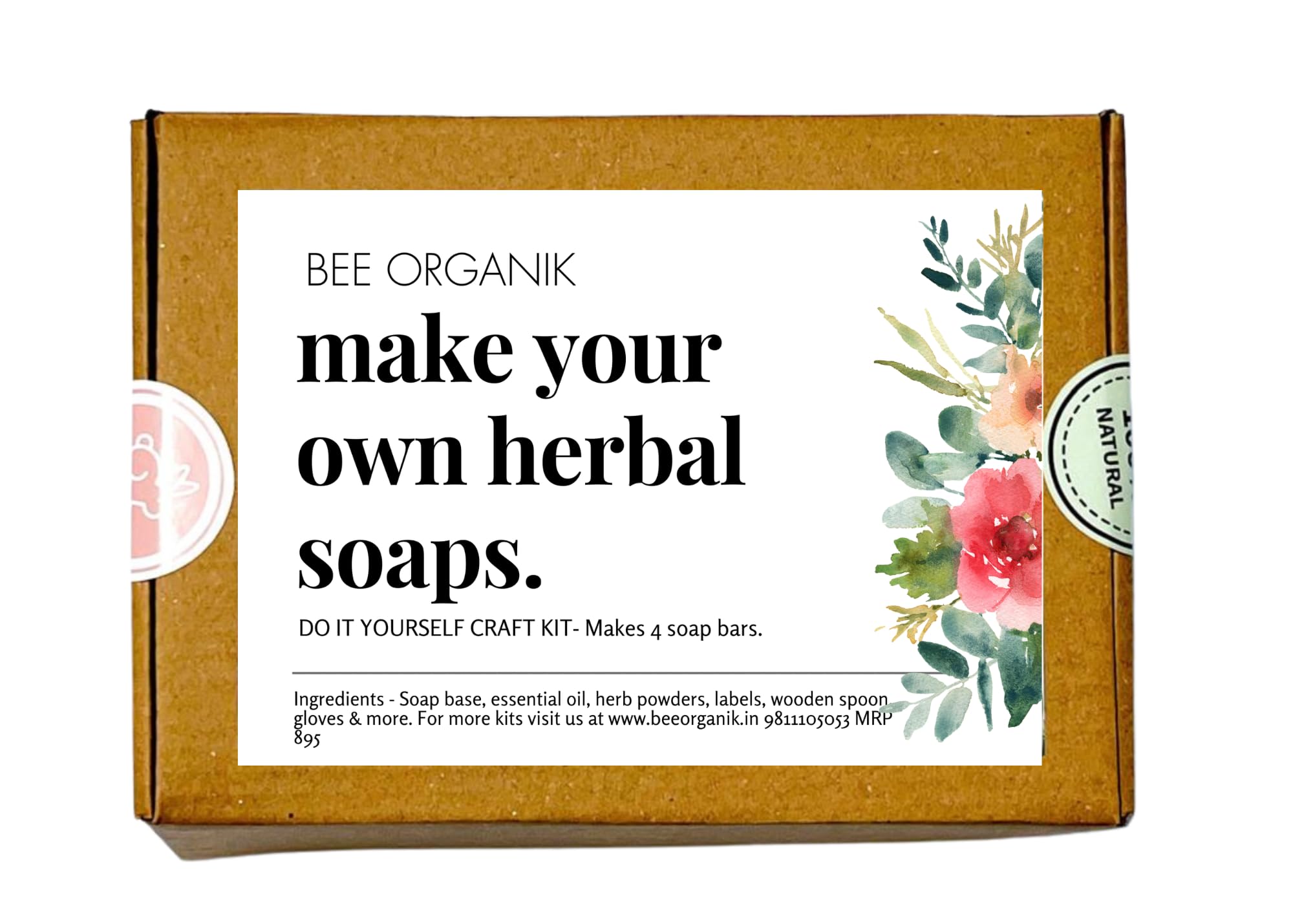 Make Your Own Herbal Soaps | Learn Soap Making Through Easy Instructions | SLS & Paraben Free Soap | Makes 4 Soap Bars