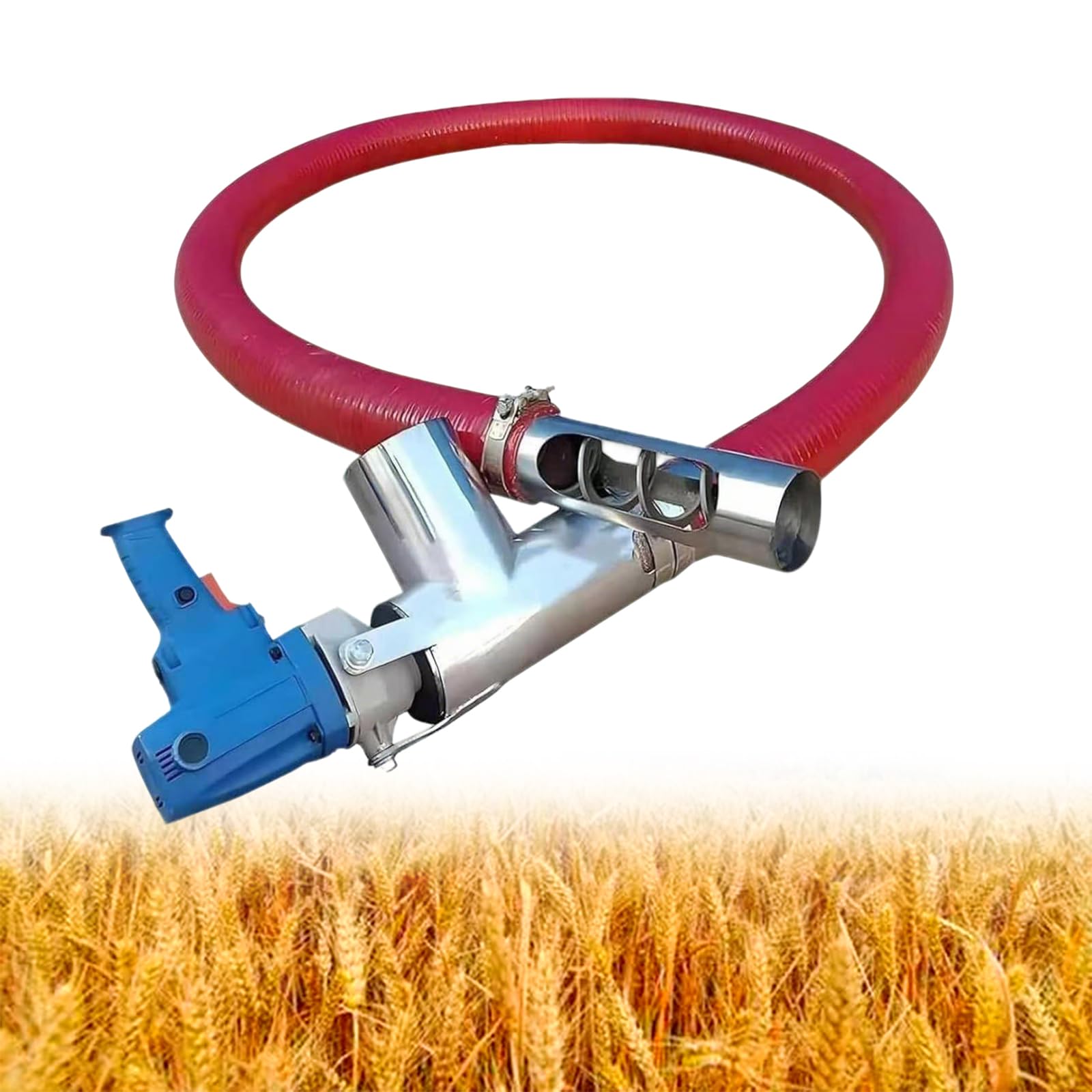 Convoyeur à vis électrique pour grains 4m avec support pour agriculture, élevage, construction, manutention de matériaux en vrac