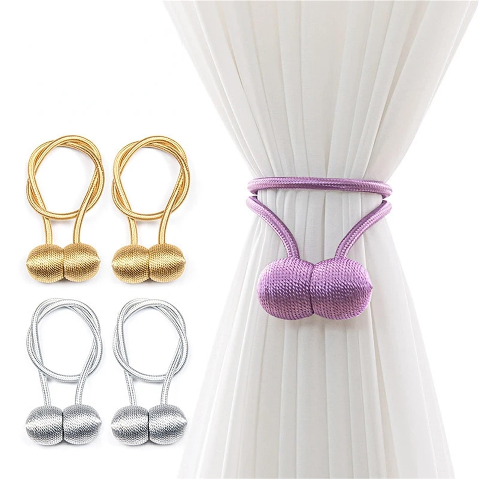 LYVQZPWLRLes Rideaux magnétiques, Embrasses de Rideaux magnétiques à Boule, tringles à Rideaux, Accessoires, Attaches, Boucles, Crochets, décoration d'intérieur(Color 21)
