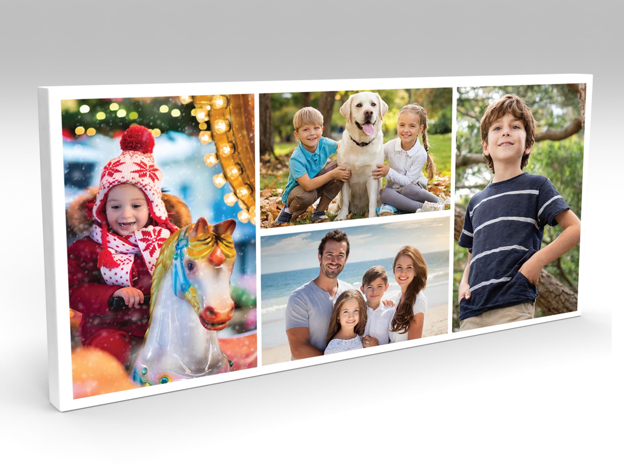 Star Online White Portrait/Landscape Personalised Canvas Prints With Photo Custom Wall Frame Family & Wedding Pictures Wall Art Pets Photo Gifts For Home Decor (50Cm X 25Cm)