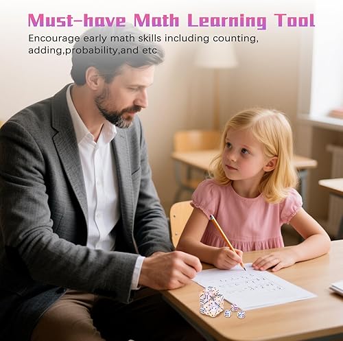 Vista 39 de Juego de 36 dados de 0.472 in de 6 caras de 0.472 pulgadas, juego de dados D6 de colores translúcidos, dados estándar de 6 caras