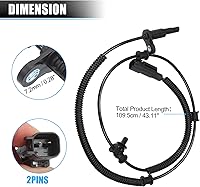 Vista 6 de X AUTOHAUX 2 unids ABS Sensor de velocidad de rueda trasera izquierda derecha Sensor de freno ABS para Ram 1500 2013-2018 para Ram 1500 Classic