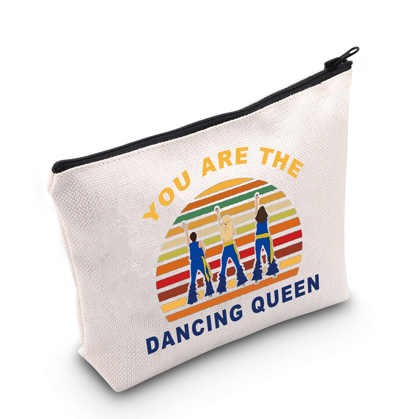 LEVLO Mamma Musical Comedy Cosmetic Make Up Bag Mamma Fans Inspired Gift You Are The Dancing Queen Makeup Zipper Pouch Bag For Women Girls, Dancing Queen, Make Up Bag