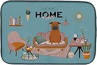 Vista 43 de Caroline's Treasures CK7824DDM - Tapete absorbente para secado de platos con diseño de bulldog inglés, rojo y blanco, para encimera de cocina, 14 x