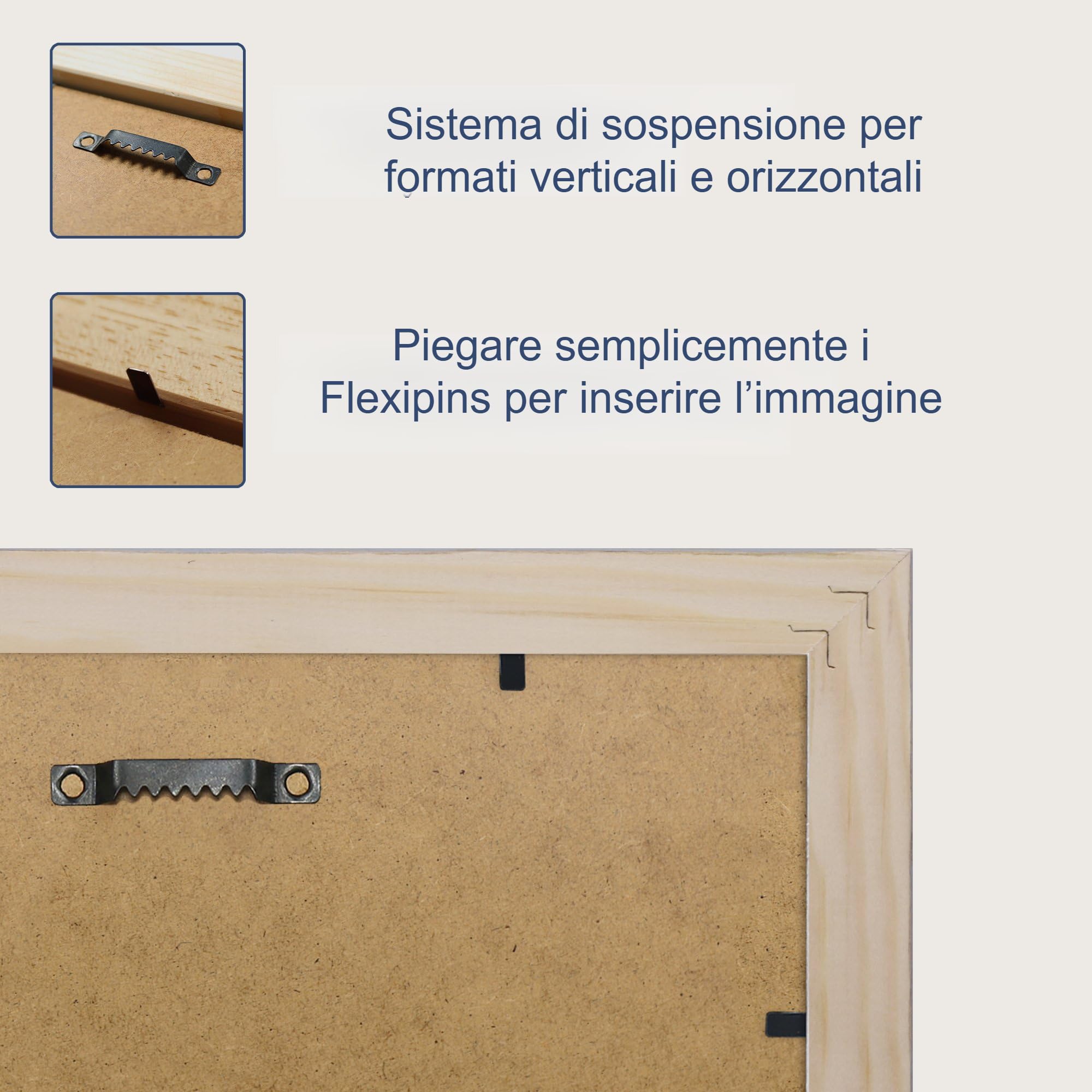 WANDStyle cornice foto legno rustico, cornici da parete, cornice 30x42 cm