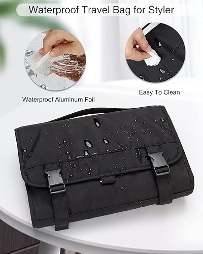 Miniatura 4 de Bolsa de viaje para secadora de pelo, compatible con Dyson Airwrap Styler, bolsa de almacenamiento portátil con aislamiento térmico, bolsa de
