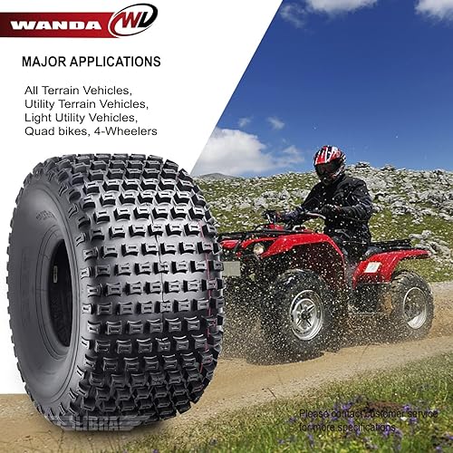 Miniatura 5 de WANDA Juego de 4 neumáticos UTV ATV 20x7-8 y 22x11-8 4PR aptos para Honda TRX125200SX Odyssey FL250