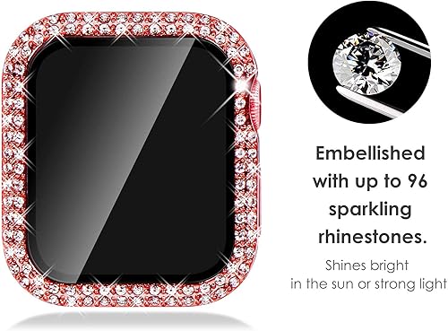 Miniatura 153 de KADES - Funda protectora brillante compatible con Apple Watch Series SE, SE 2022, 6, 5 y 4 de 44 mm, con protector de pantalla incorporado