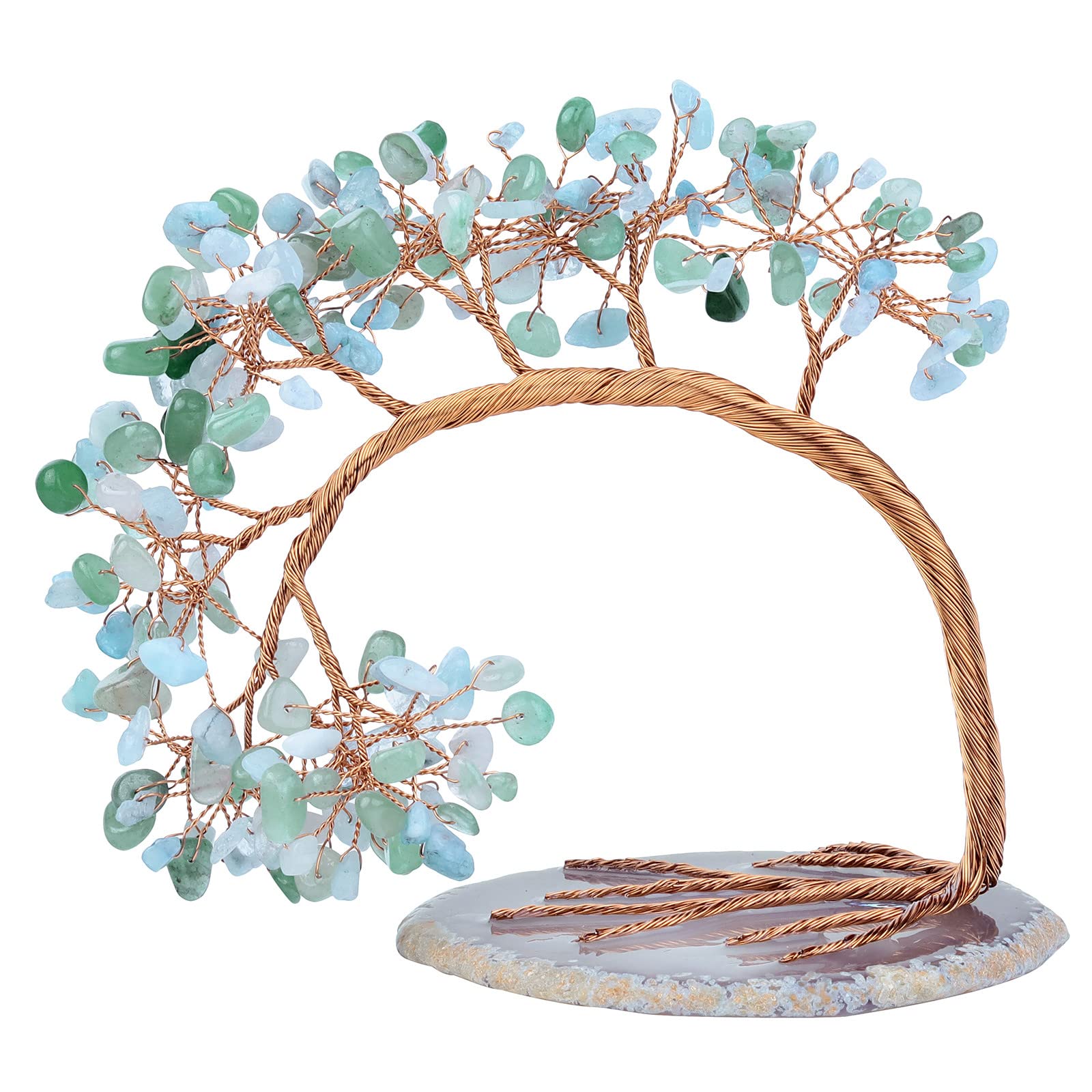 Arbre à monnaie en cristal de 12 cm et aventurine verte rockcloud