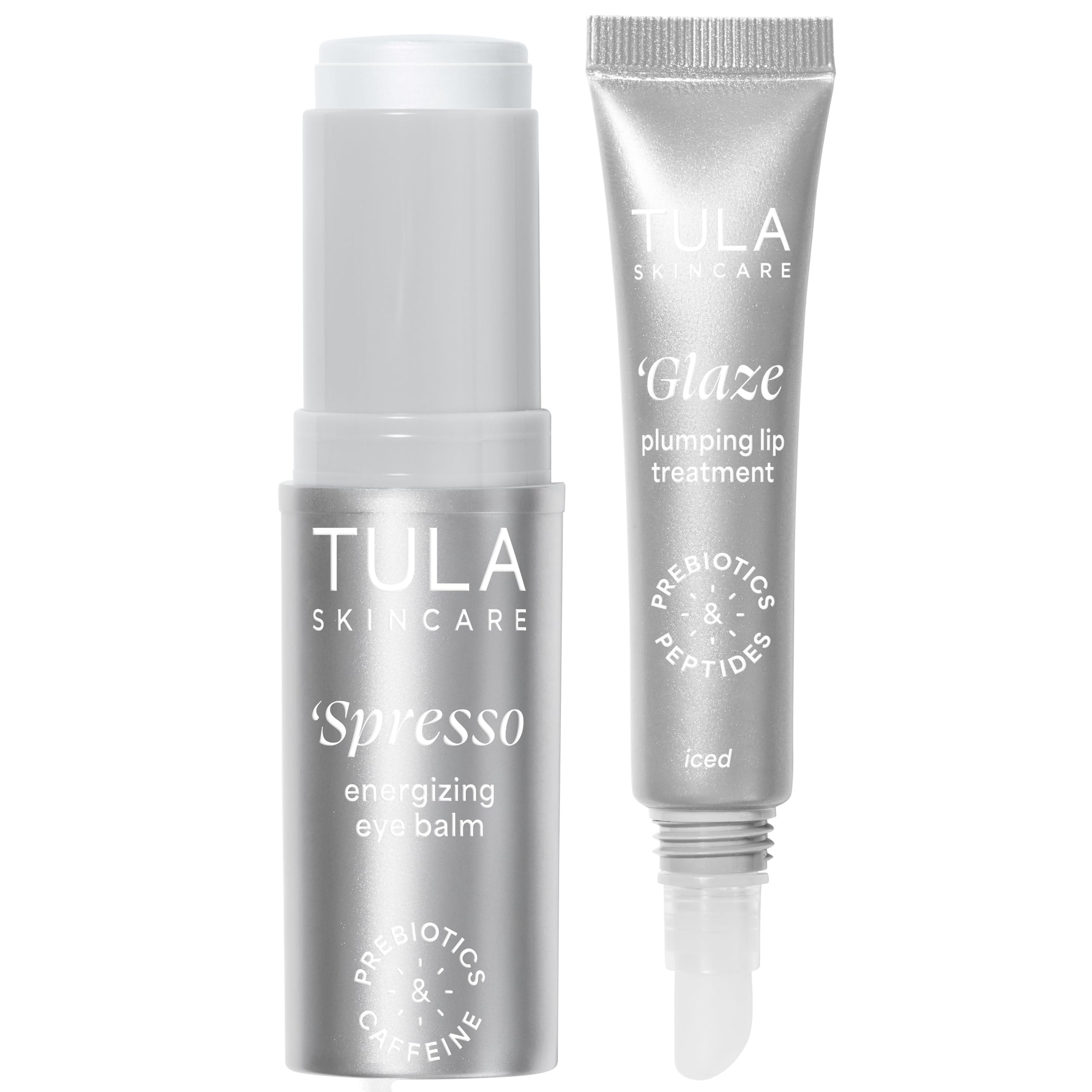 TULA Skin Care Eye Lip Duo - Spresso Energizing Eye Balm 0 35 oz Glaze Plumping Lip Treatment