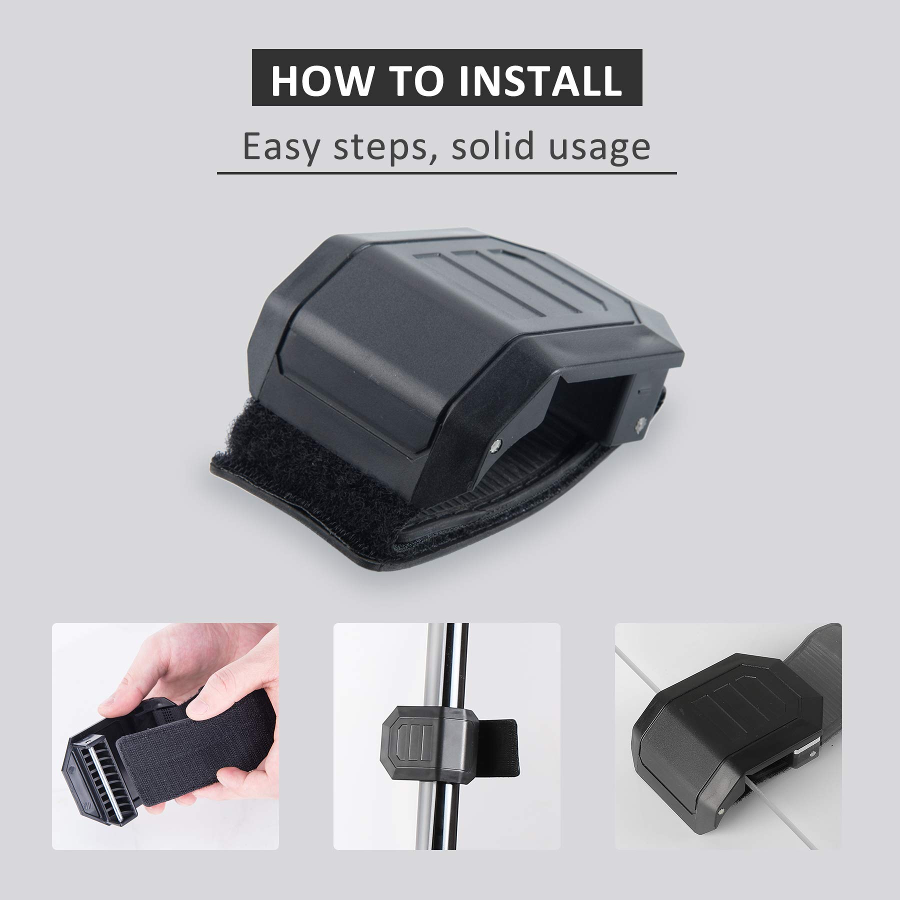 Orion Motor Tech UTV Windshield Mount Clamps Straps Kit, Compatible