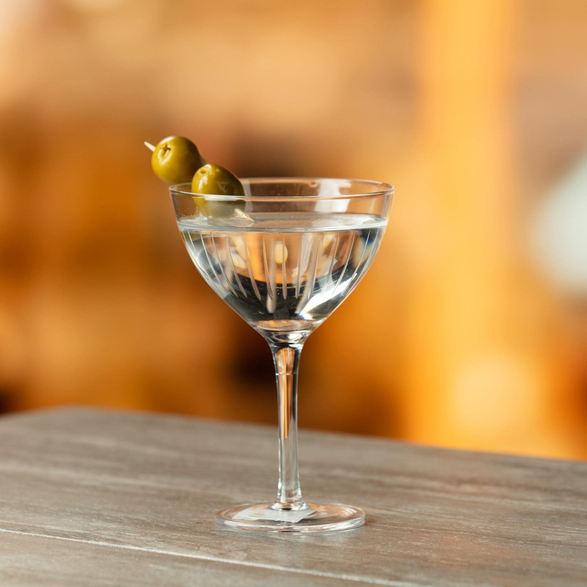 Utopia Colorless Raffles Lines Martini Glasses 5.5Oz / 160Ml - Case Of 6