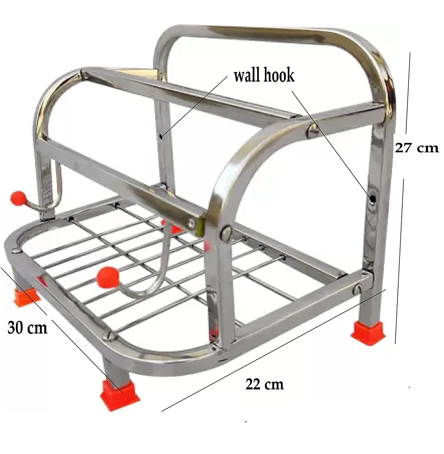 D.K 11 Stainless Steel Tava Chakla Belan Chimta Stand for Kitchen Racks | Wall Mount Rolling Pin & Board Holder | Kitchen Utensil Accessories Organizer 2