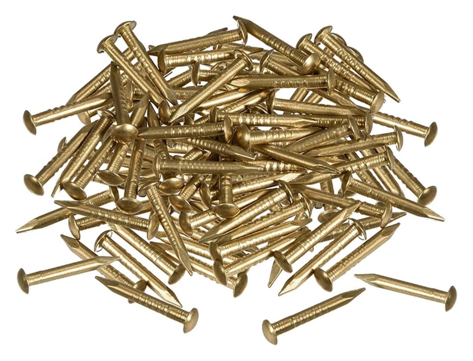 Małe gwoździe mosiężne, 100 szt. 1,5 x 12 mm Mosiężne małe miniaturowe okrągłe główki Małe gwoździe mosiężne do majsterkowania
