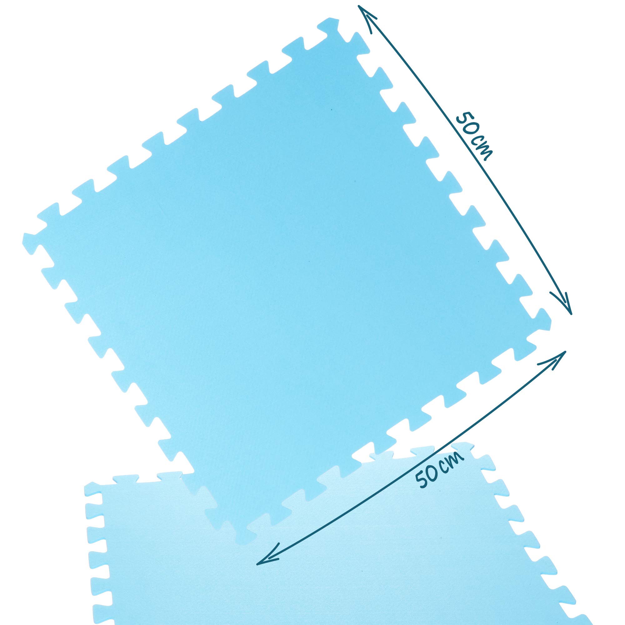 COM-FOUR® 18-czesciowy zestaw mat ochronnych, ok. 50x50cm, maty podkladowe | prosty system wtykowy - do basenów do 180cm