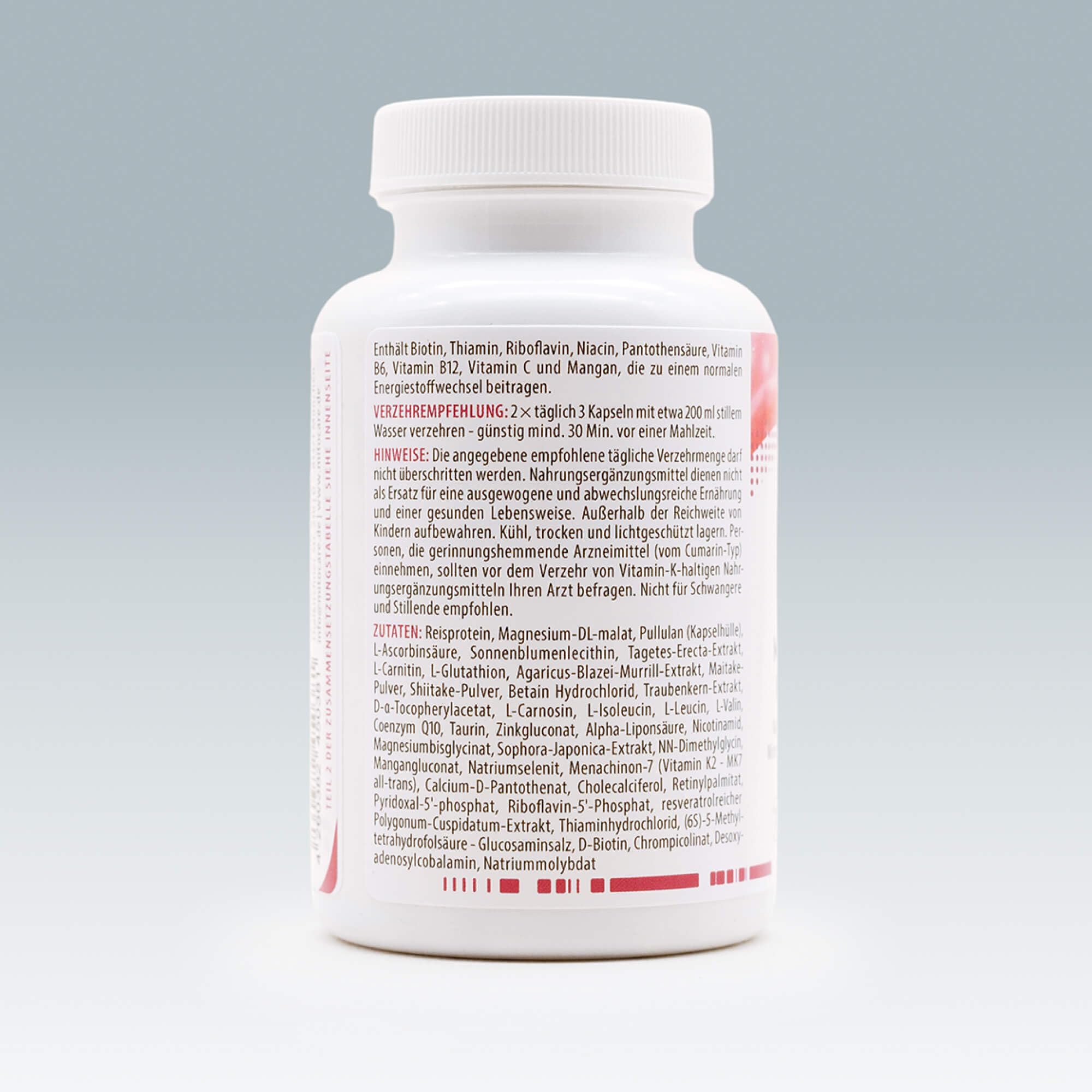 MITOcare Vitamine Total - alle 13 Vitamine kombiniert - hochdosiert & bioaktive Formen - mit Cholin & OPC - vegan & ohne Zusatzstoffe - 3-Monatspackung mit 180 Kapseln