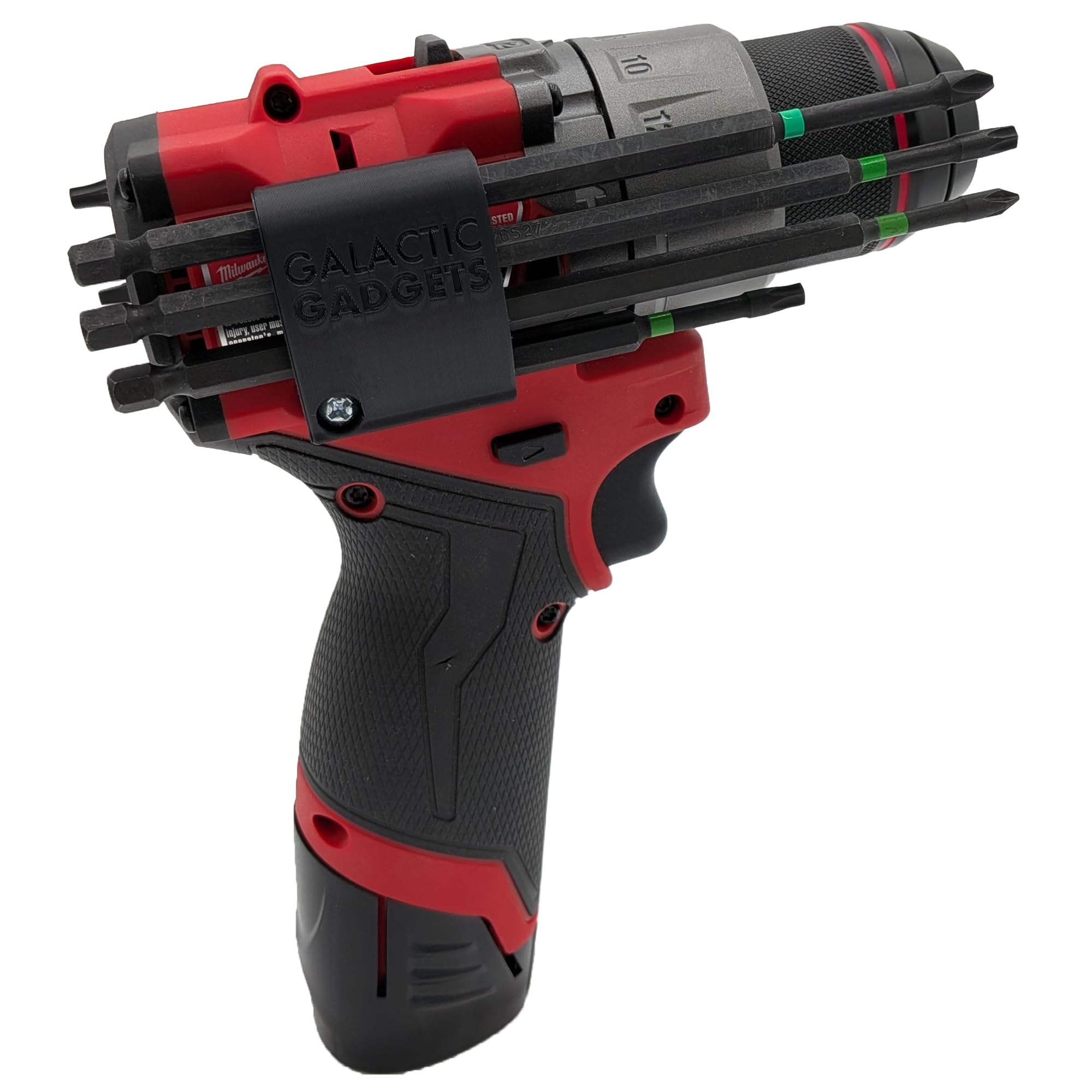 Porte-embout magnétique pour Milwaukee M12 Fuel 3453-20 – Droitier – Rangement robuste de qualité entrepreneur – Galactic Gadgets (noir)